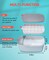 Paint Brush Cleaner - Paint Brush Holder with Palette and Handle, Paint Brush Rinser for Acrylic, Watercolor, and Water-Based Paints, Painting Art Supply Storage Organizer (White+Grey)